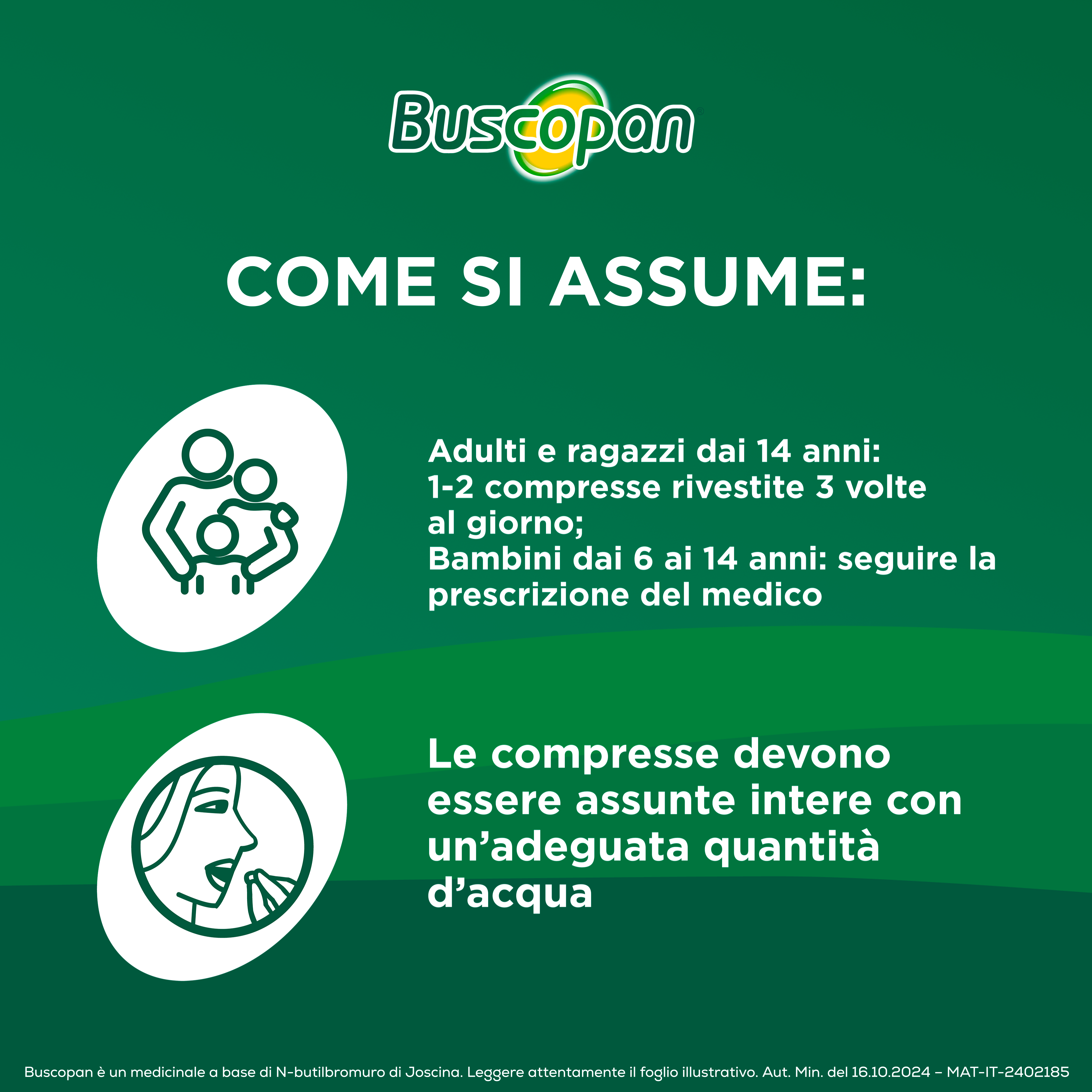 Buscopan Contro Mal di Pancia, Dolori e Crampi Addominali, 40 Compresse Rivestite