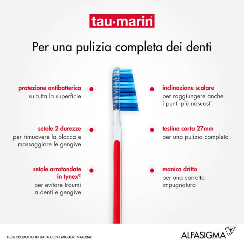 Tau-Marin Spazzolino Professional 27 Setole Morbide Testina Piccola