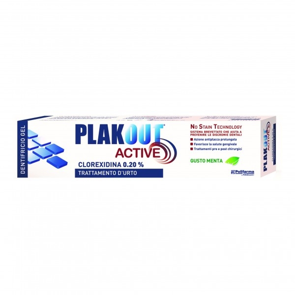 Plak Out Active Dentifricio Clorexidina 0,20% Antiplacca E Antibatterico 75 ml
