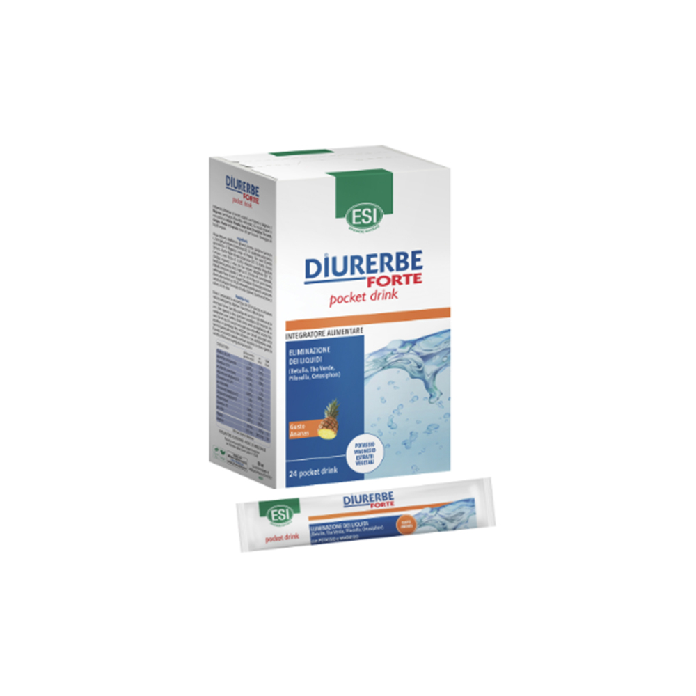 ESI Diurerbe Forte Integratore Diuretico Ananas 24 Pocket Drink