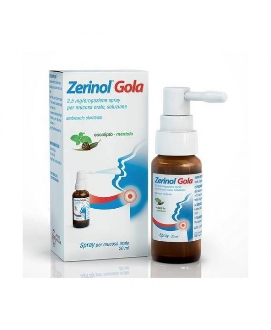 Zerinol Gola Spray Mucosa Orale 2,5mg Ambroxolo Cloridrato 20 ml