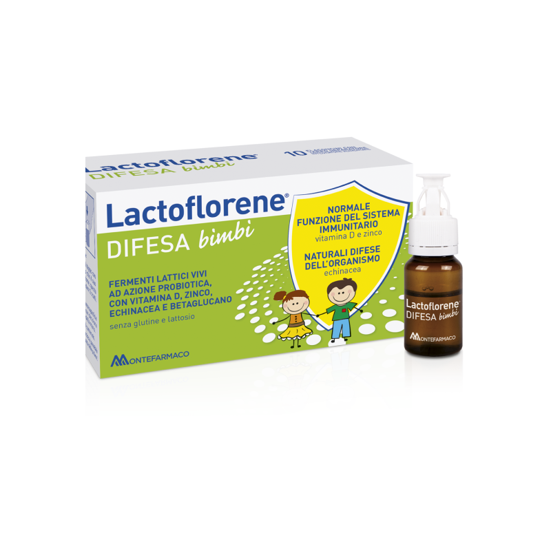 Lactoflorene Difesa Bimbi Integratore Sistema Immunitario 10 Flaconcini