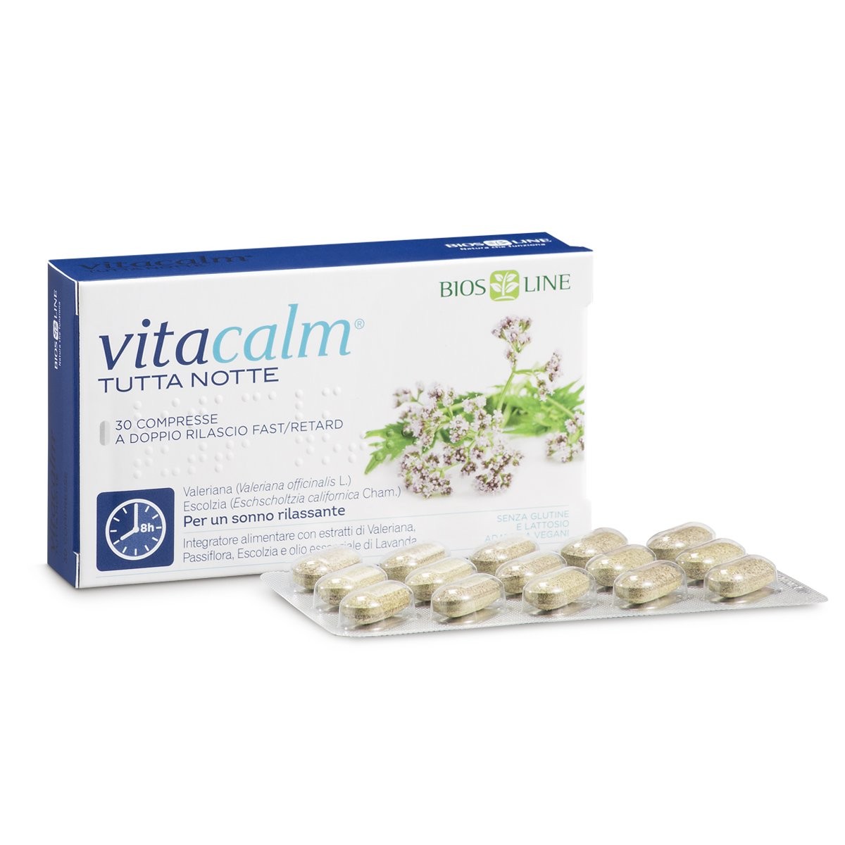 VitaCalm Tutta Notte integratore per sonno rilassante 30 compresse