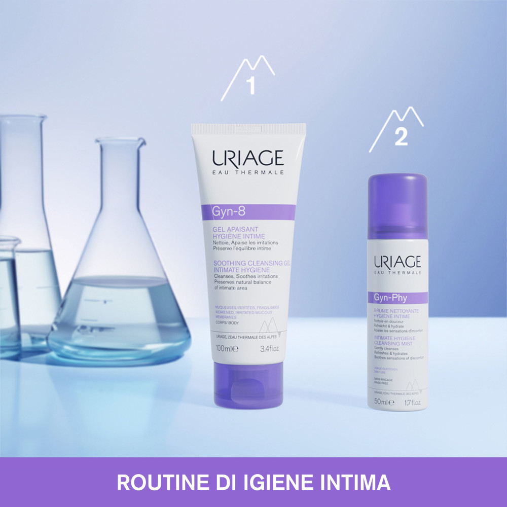 URIAGE GYN-8 Detergente intimo lenitivo per la zona intima irritata per preservare l'equilibrio naturale -100ML