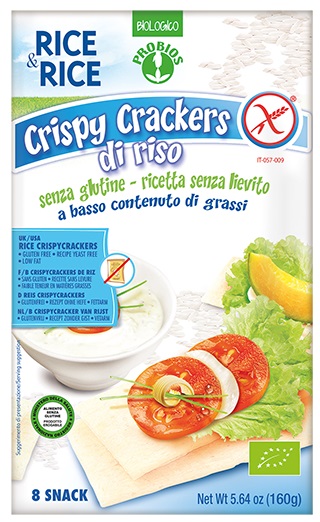 Rice&Rice Crispy Crackers Riso Senza Glutine Senza Lievito 160 g
