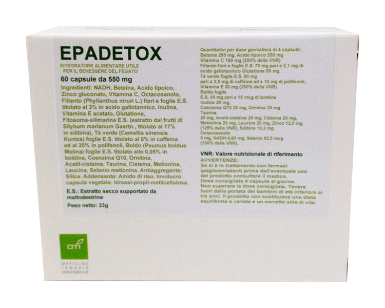 Oti Epadetox Integratore Benessere Del Fegato 60 Capsule