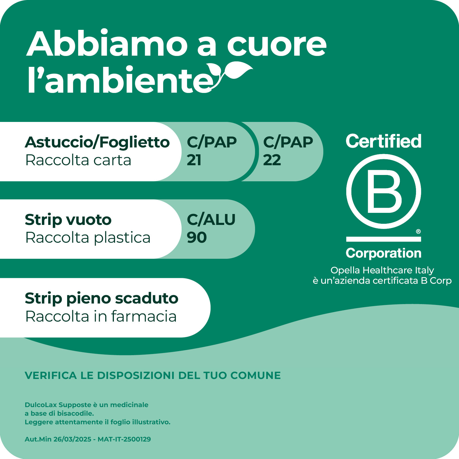 Dulcolax 10 mg 6 Supposte Per Adulti - Lassativo In Caso Di Stitichezza Occasionale 