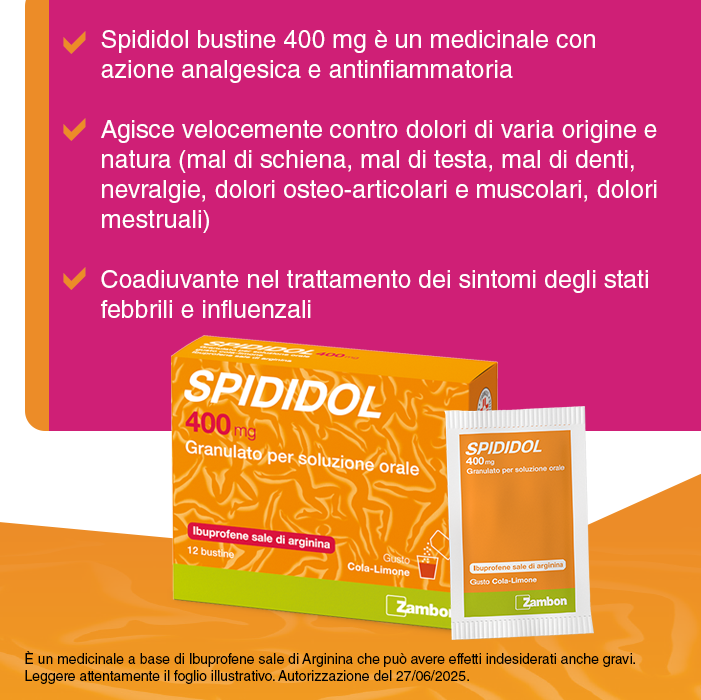 Spididol 400 mg - Granulato gusto COLA LIMONE - 12 bustine