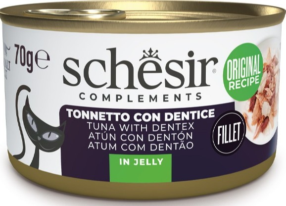 SCHESIR GATTO JELLY TONNETTO DENTICE 70GR (lattina)