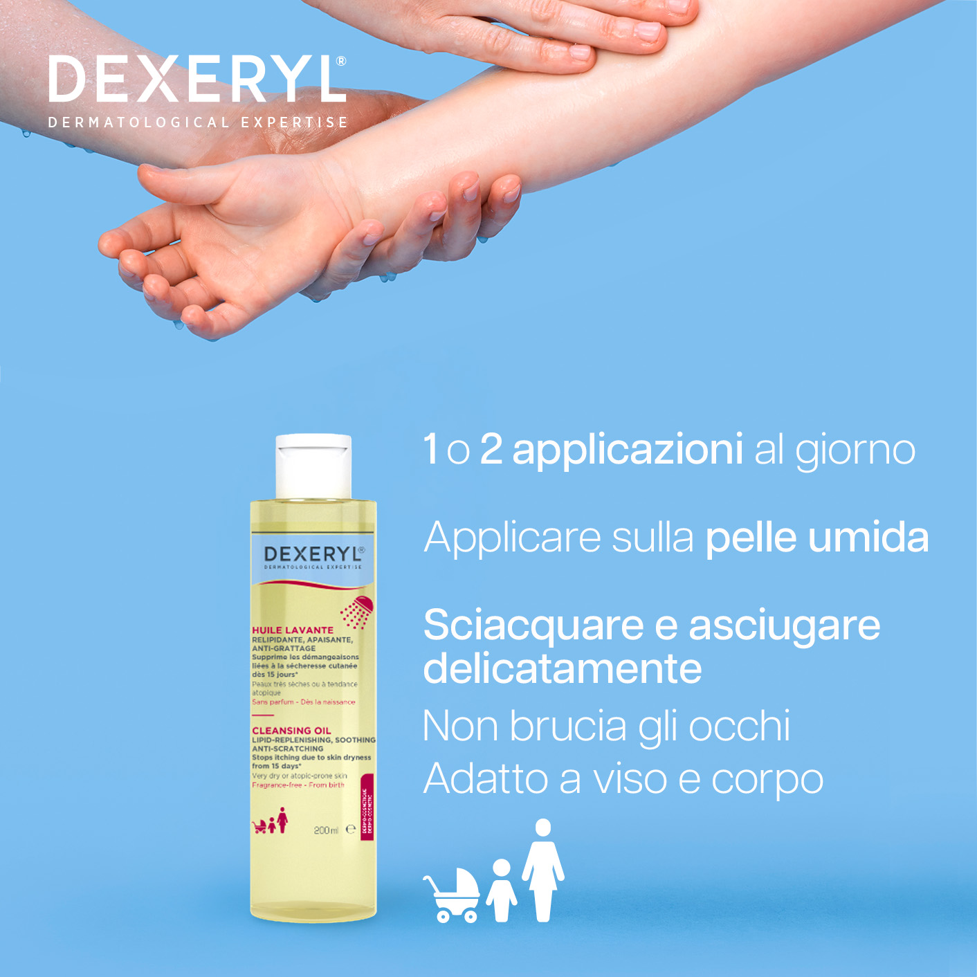 Dexeryl - Olio Lavante Antiprurito Per Pelle Secca E A Tendenza Atopica 200 ml