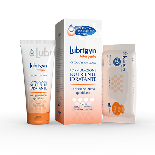Lubrigyn COFANETTO detergente 200ml+ lubrigyn salviette 15 pezzi IN OMAGGIO