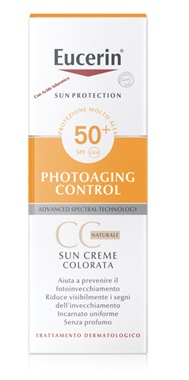 Eucerin Sun Photoaging Control CC Crema Solare Colorata Naturale FP 50+ Protezione Viso 50 ml