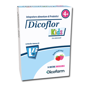 Dicoflor Kids Integratore Fermenti Lattici 14 Bustine Orosolubili 