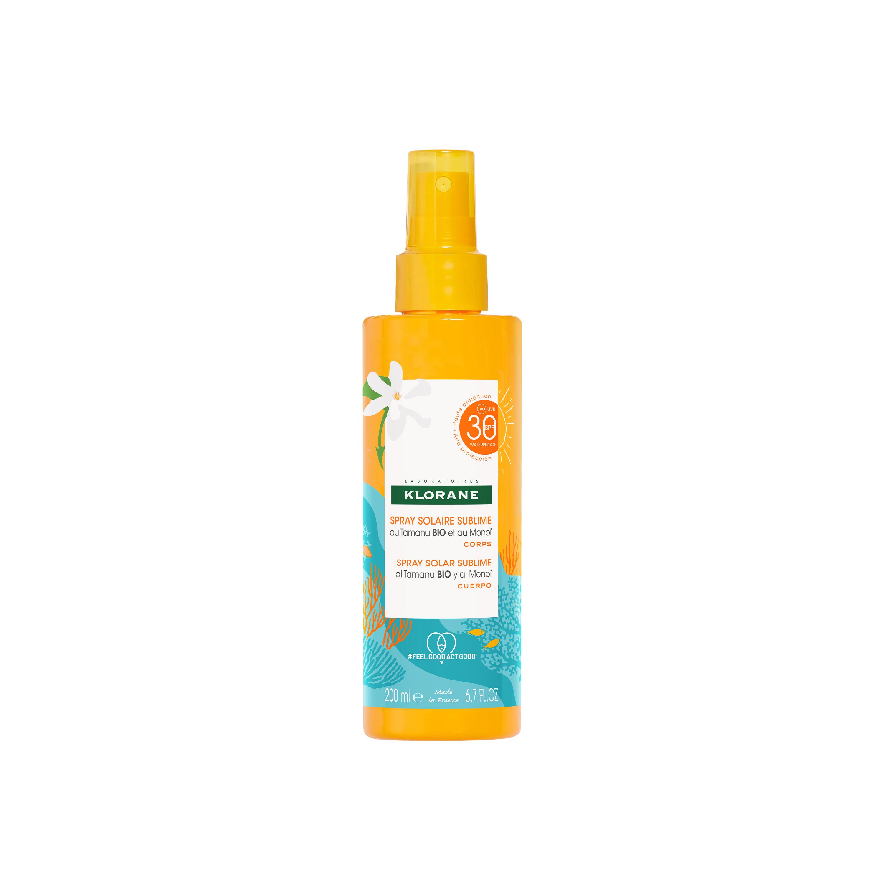 Klorane - Spray Solare Sublime SPF30 Corpo Al Tamanu Bio E Monoi 200 ml