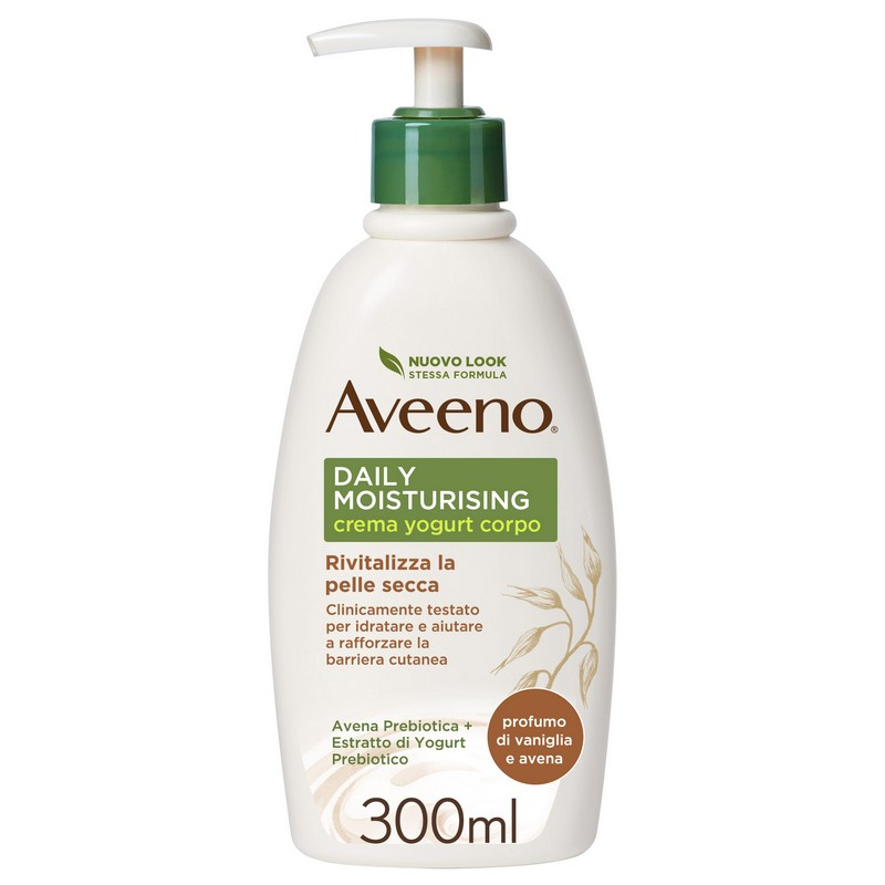 AVEENO CREMA CORPO ALLO YOGURT, AL PROFUMO DI VANIGLIA E AVENA 300ml