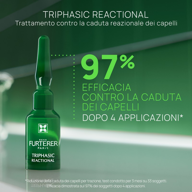 TRIPHASIC René Furterer Triphasic  Reactional Trattamento 2-in-1 anticaduta & crescita, caduta reazionale, 12 unitàCOFF12AMP