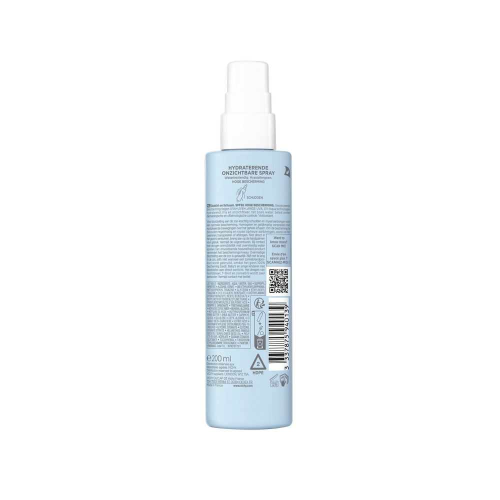 Vichy - Capital Soleil - Uv Aqua SPF50 Protezione Elevata - Spray Invisibile Idratante Corpo 200 ml