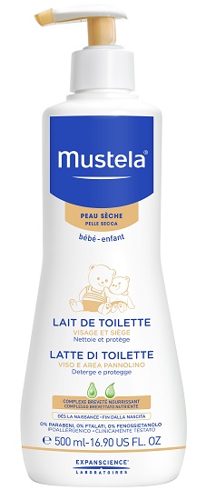 Mustela Latte di Toilette Detersione Neonati Pelle Secca 500 ml