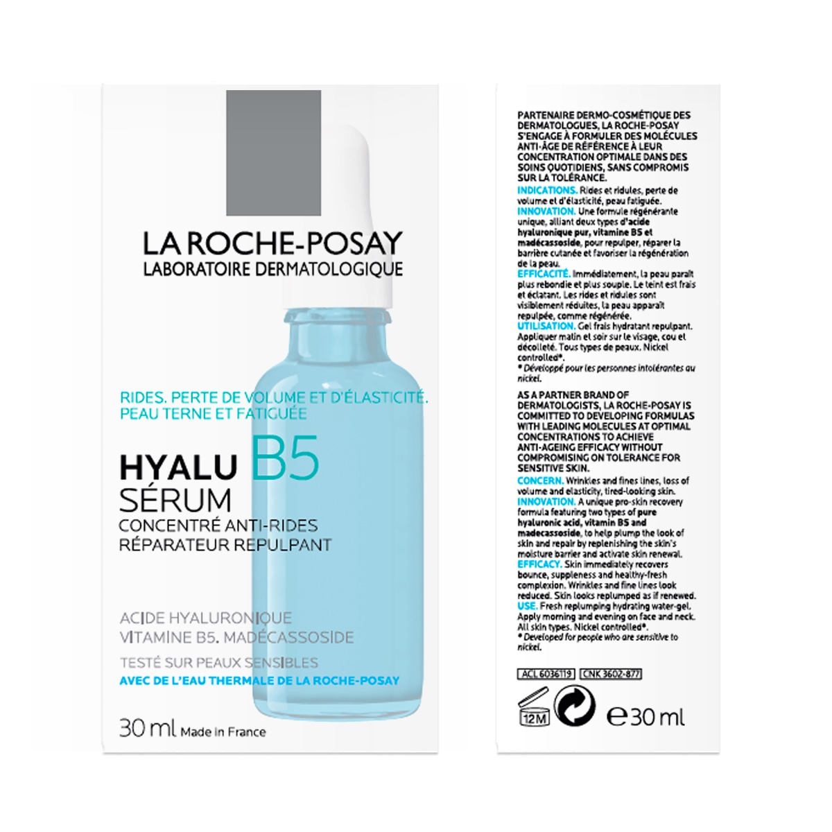 La Roche Posay Hyalu B5 Siero anti-rughe rimpolpante con acido ialuronico 30 ml 