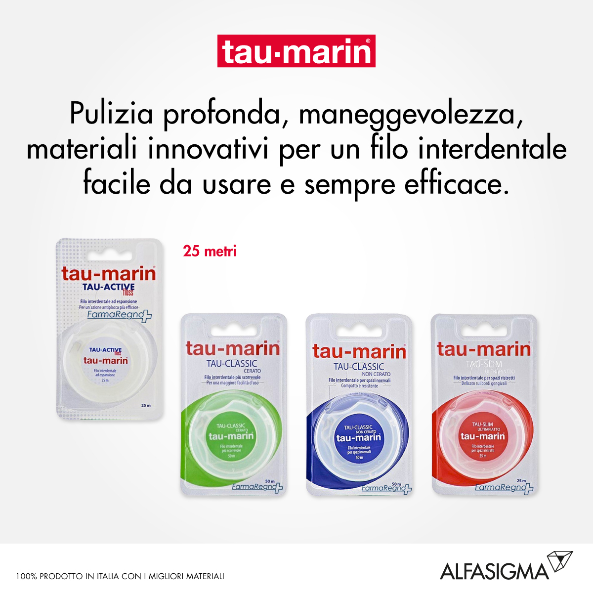 Tau-Marin Filo Interdentale Active ad Espansione 25 m