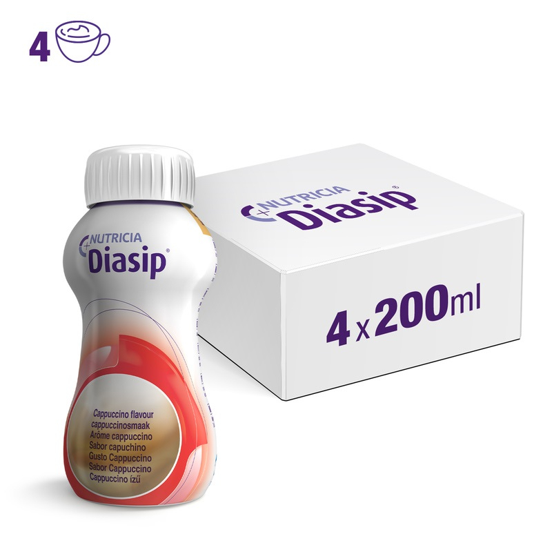 Diasip Integratore Per Diabetici Gusto Cappuccino 4x200 ml