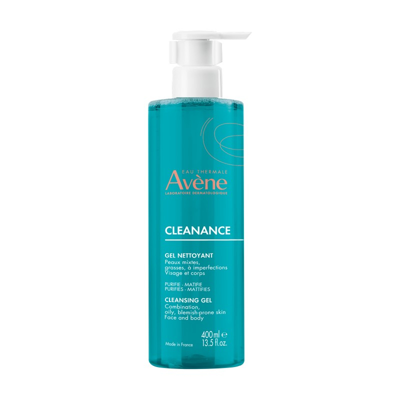 Eau Thermale Avène Cleanance Gel Detergente, pelle grassa a tendenza acneica, 400ml 