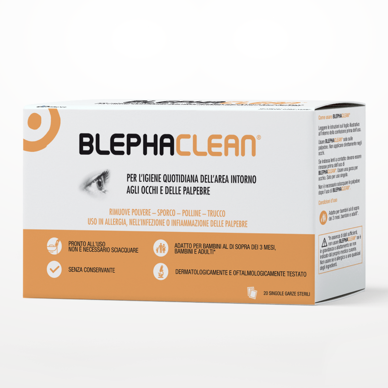 Blephaclean Garze Sterili Oculari per la detersione delle palpebre 20 Pezzi