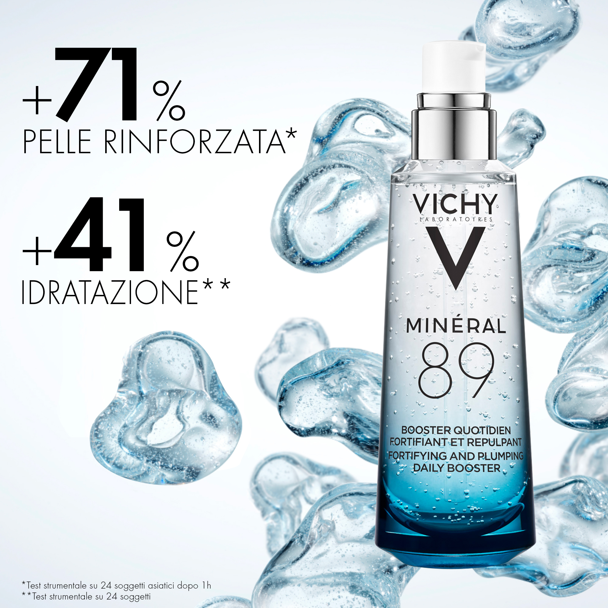 Vichy Minéral 89 Booster Quotidiano Fortificante e Rimpolpante con Acido Ialuronico 75ml