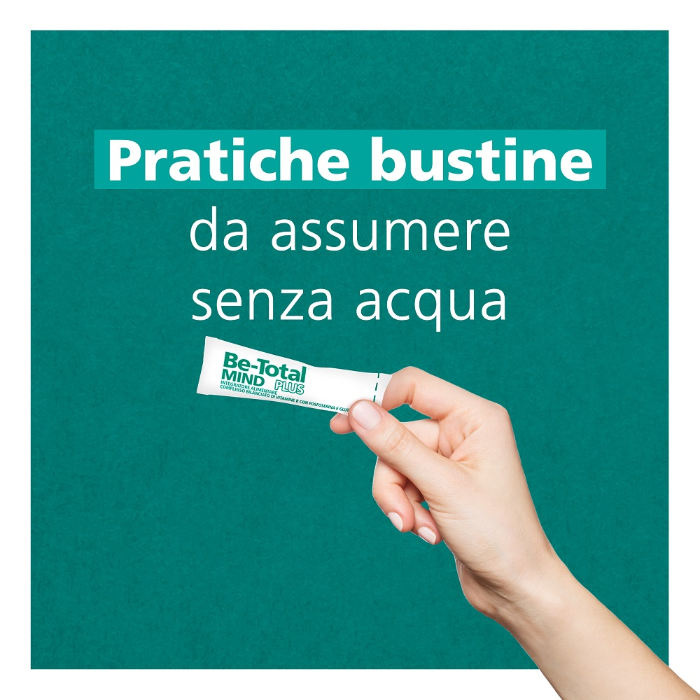 Be-Total Mind Plus Integratore Alimentare Vitamina B Fosfoserina Glutammina Stanchezza Mentale 20Bst