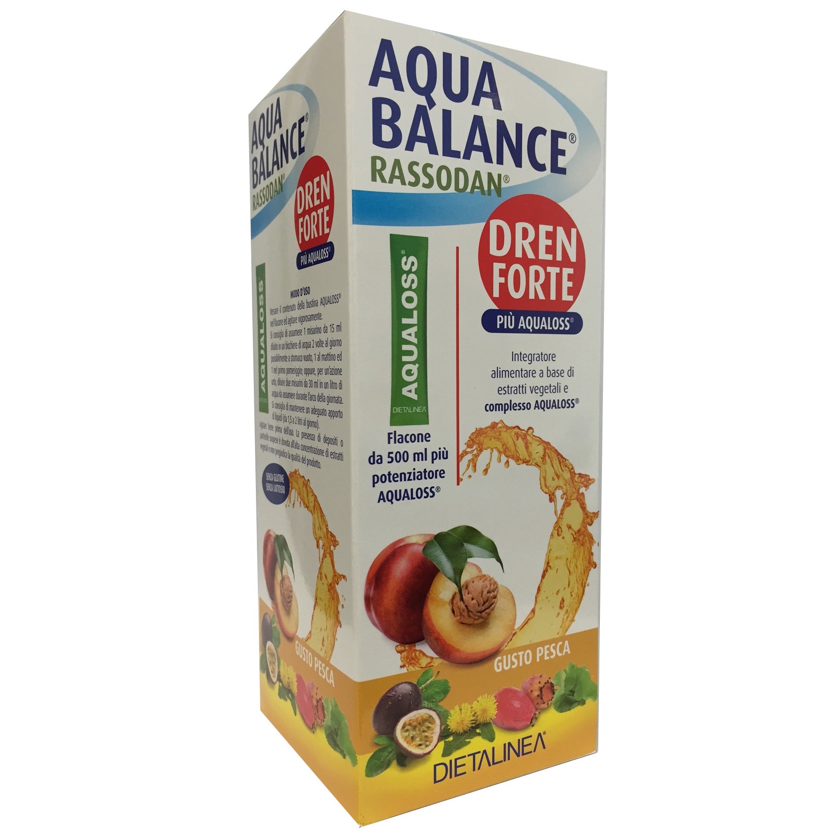 Dietalinea Aqua Balance Rassodan Urto 500ml gusto pesca + potenziatore Aqualoss bustina