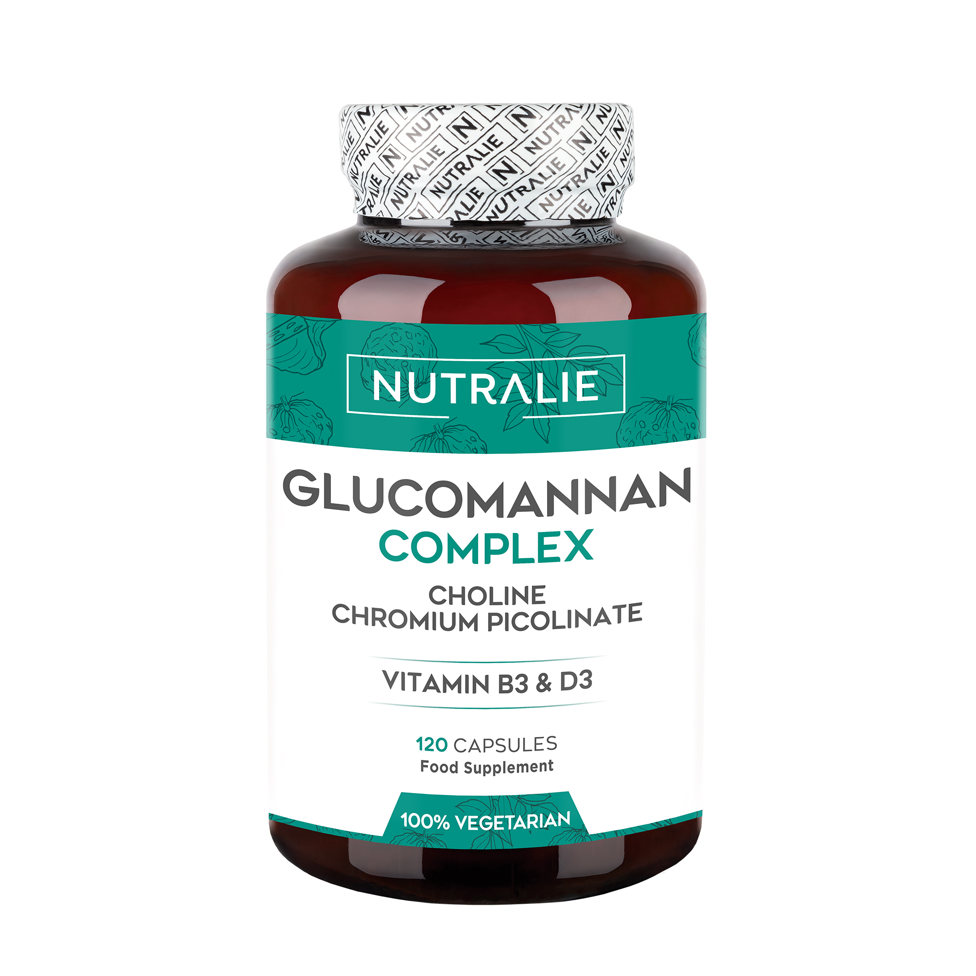 Nutralie Glucomannano con Colina + B3 + D3 120 Capsule