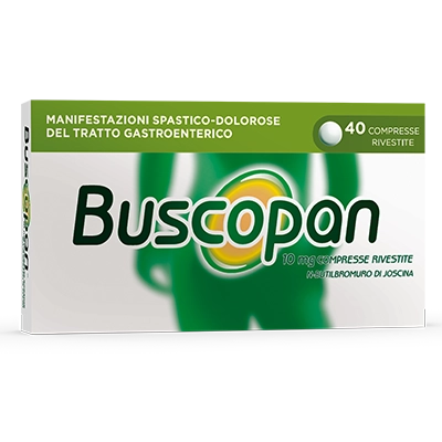 Buscopan 10 mg - 40 Compresse Rivestite Contro Mal Di Pancia, Dolori E Crampi Addominali