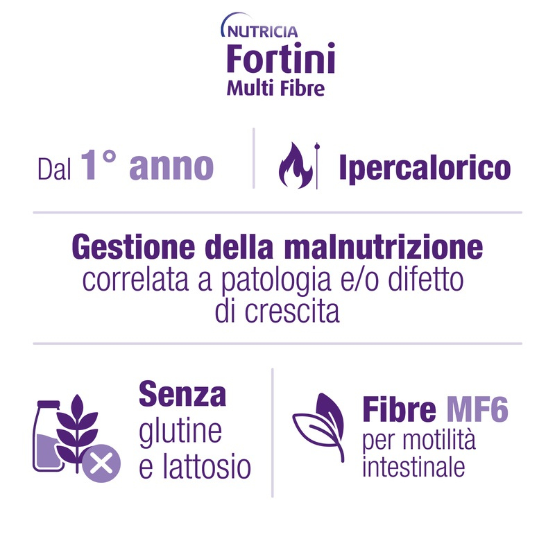 Fortini Multi Fibre Integratore Nutrizionale Gusto Vaniglia 200 ml