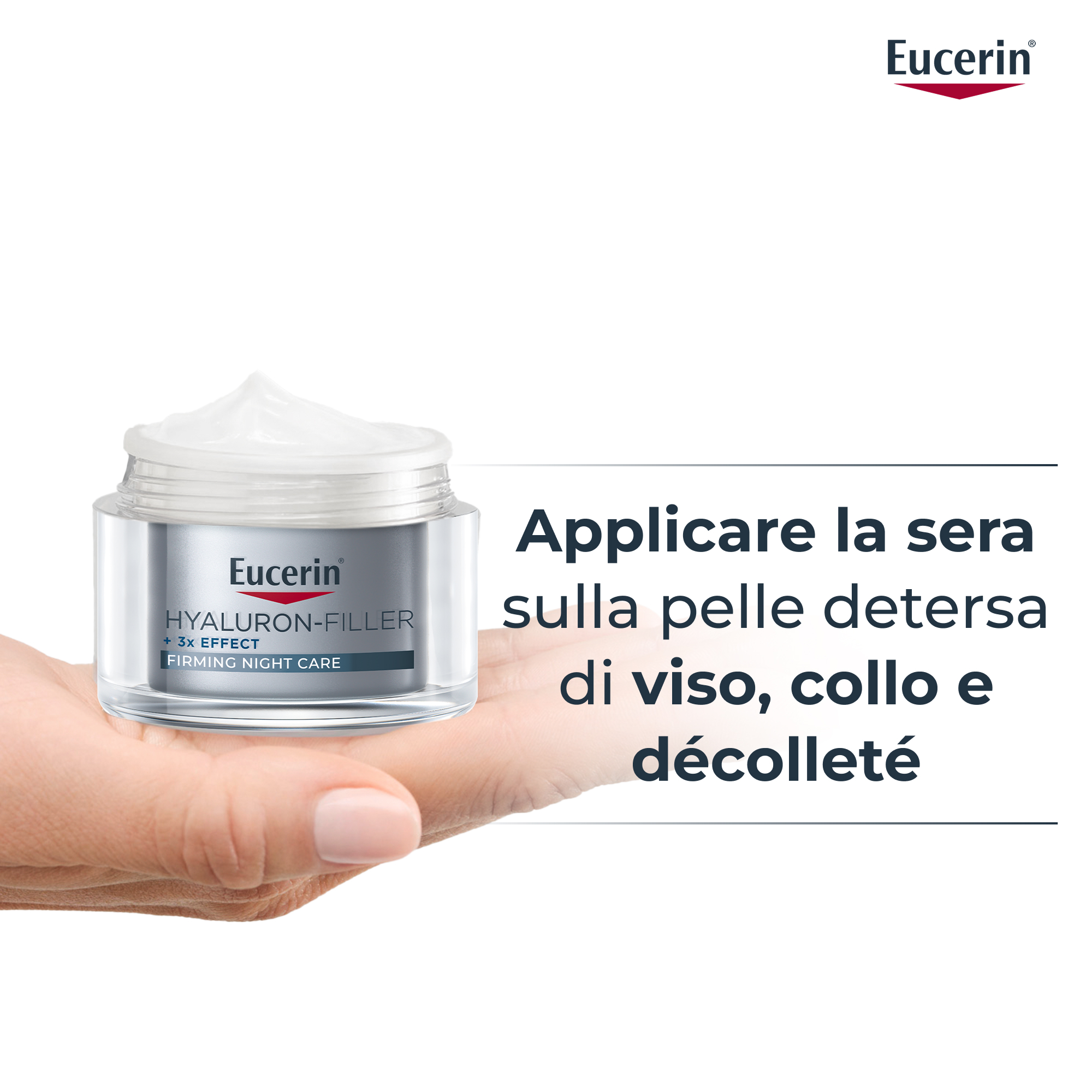 Eucerin Hyaluron-Filler crema viso Notte Antirughe 50 mL