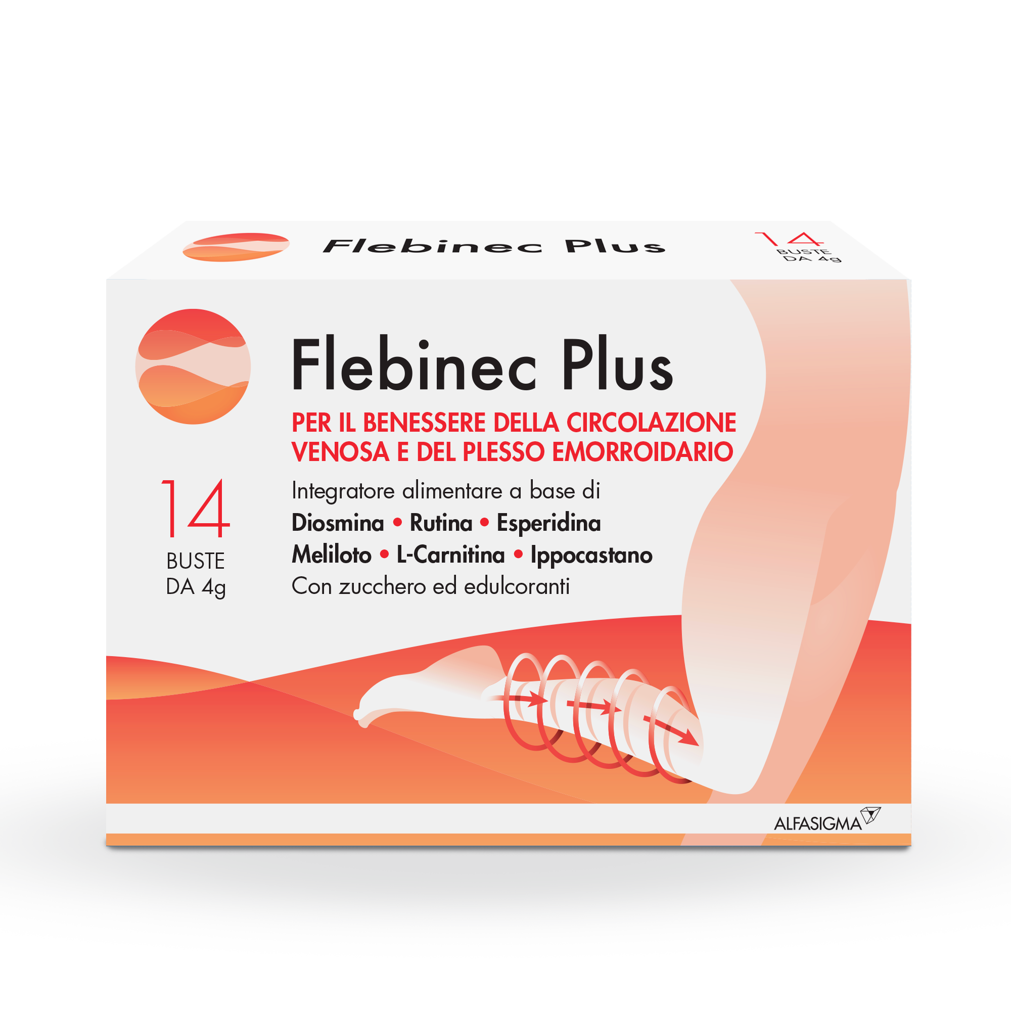 Flebinec Plus - Integratore per il microcircolo - 14 bustine