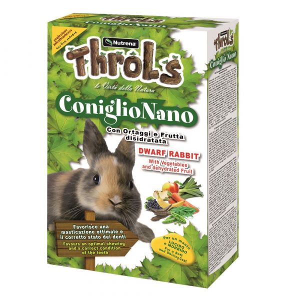 RAGGIO DI SOLE THROLS MANGIME CONIGLIO NANO ORTAGGI FRUTTA 750GR