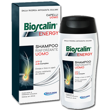 BIOSCALIN ENERGY SHAMPOO uomo confezione doppia bipack 200ml +200ml