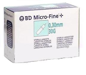 LANCETTE PUNGIDITO BD MICROFINE+ PER OPTIMUS GAUGE 30 50 PEZZI