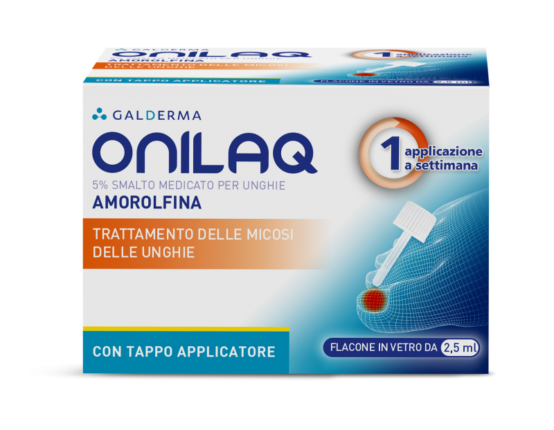 ONILAQ 5% Smalto contro la Micosi e Tappo Applicatore 2,5mL