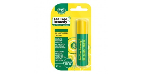 ESI Tea Tree Remedy Protezione SPF 20 Balsamo Labbra Limone 5,7 ml
