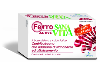 Sana Vita Ferro Active riduzione di stanchezza e affaticamento 14 bustine stick pack