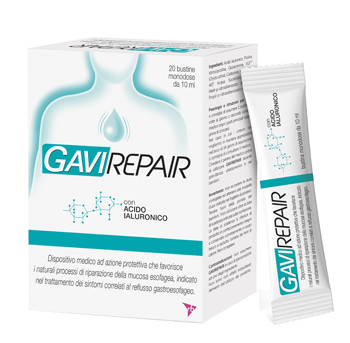 GAVIREPAIR 20 BUSTE 10 MG contro sintomi del reflusso gastroesofageo,  bruciore e acidità di stomaco