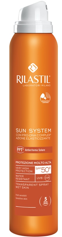 Rilastil Sun System Spray Solare Trasparente SPF 50+ Protezione Corpo 200 ml