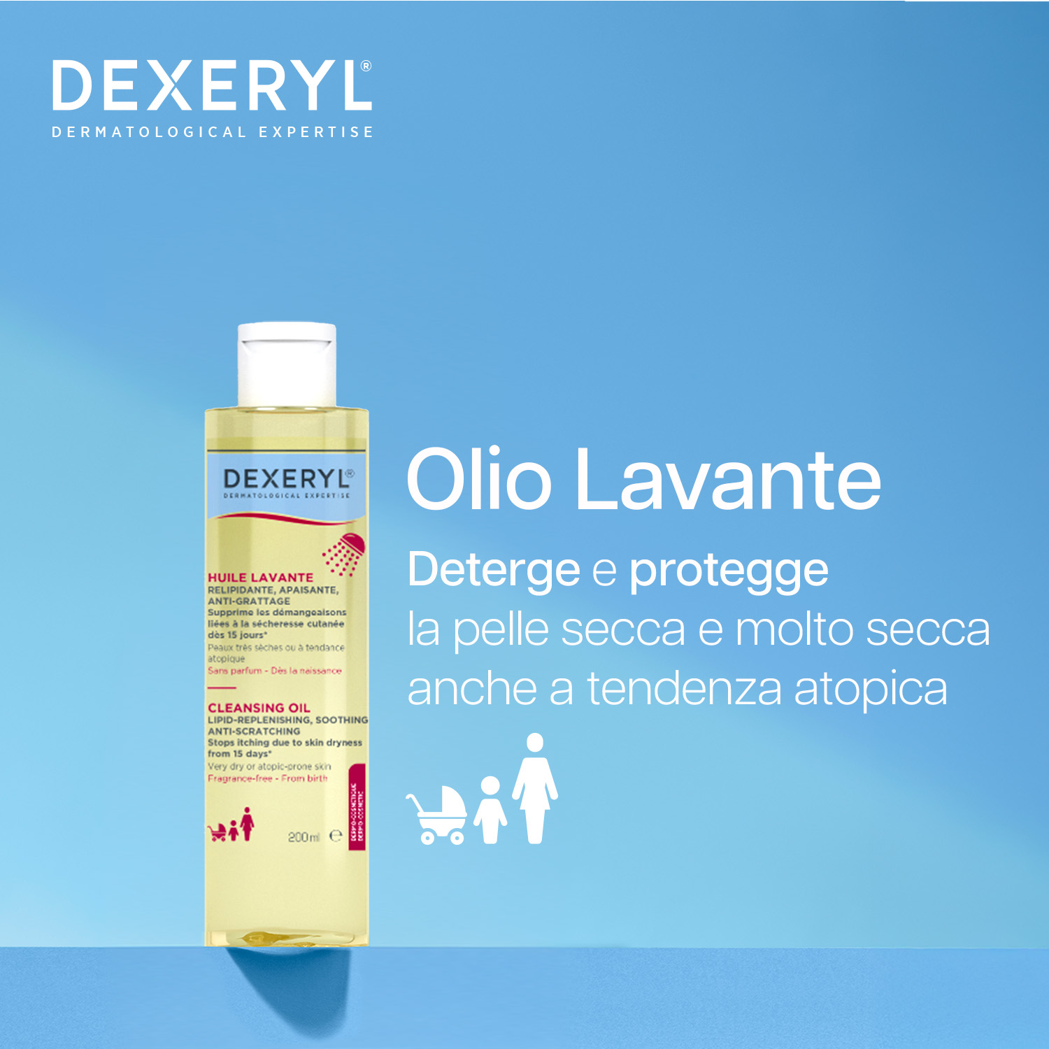 Dexeryl - Olio Lavante Antiprurito Per Pelle Secca E A Tendenza Atopica 200 ml