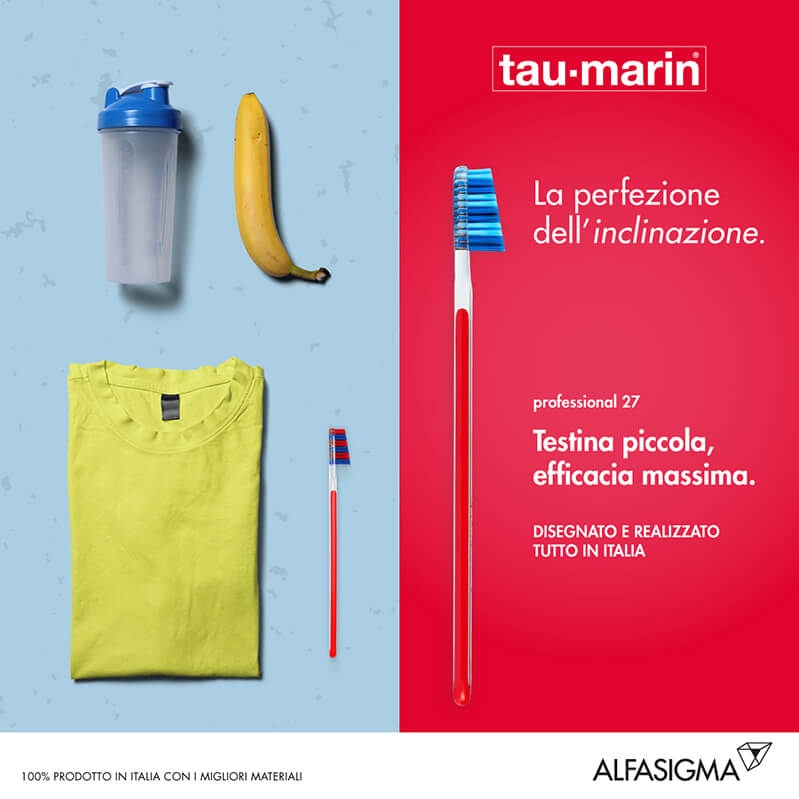 Tau-Marin Spazzolino Professional 27 Setole Morbide Testina Piccola
