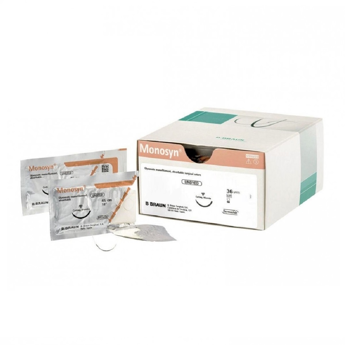 SUTURA MONOSYN VIOLA USP 0 (3.5) 70CM DS24 (tagliente) - B.BRAUN