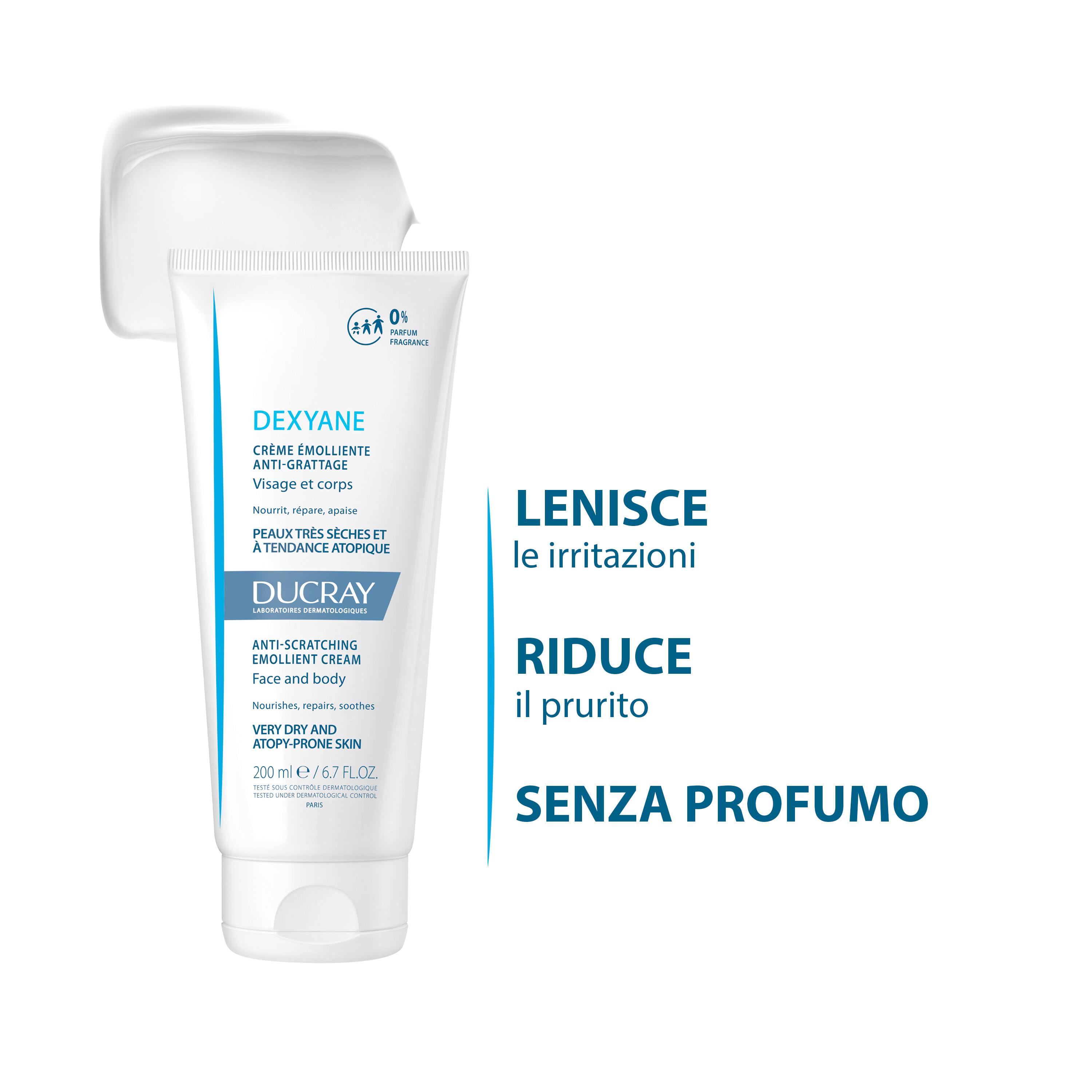 Ducray Dexyane - Crema Emolliente Anti-Grattage Viso E Corpo 200 ml