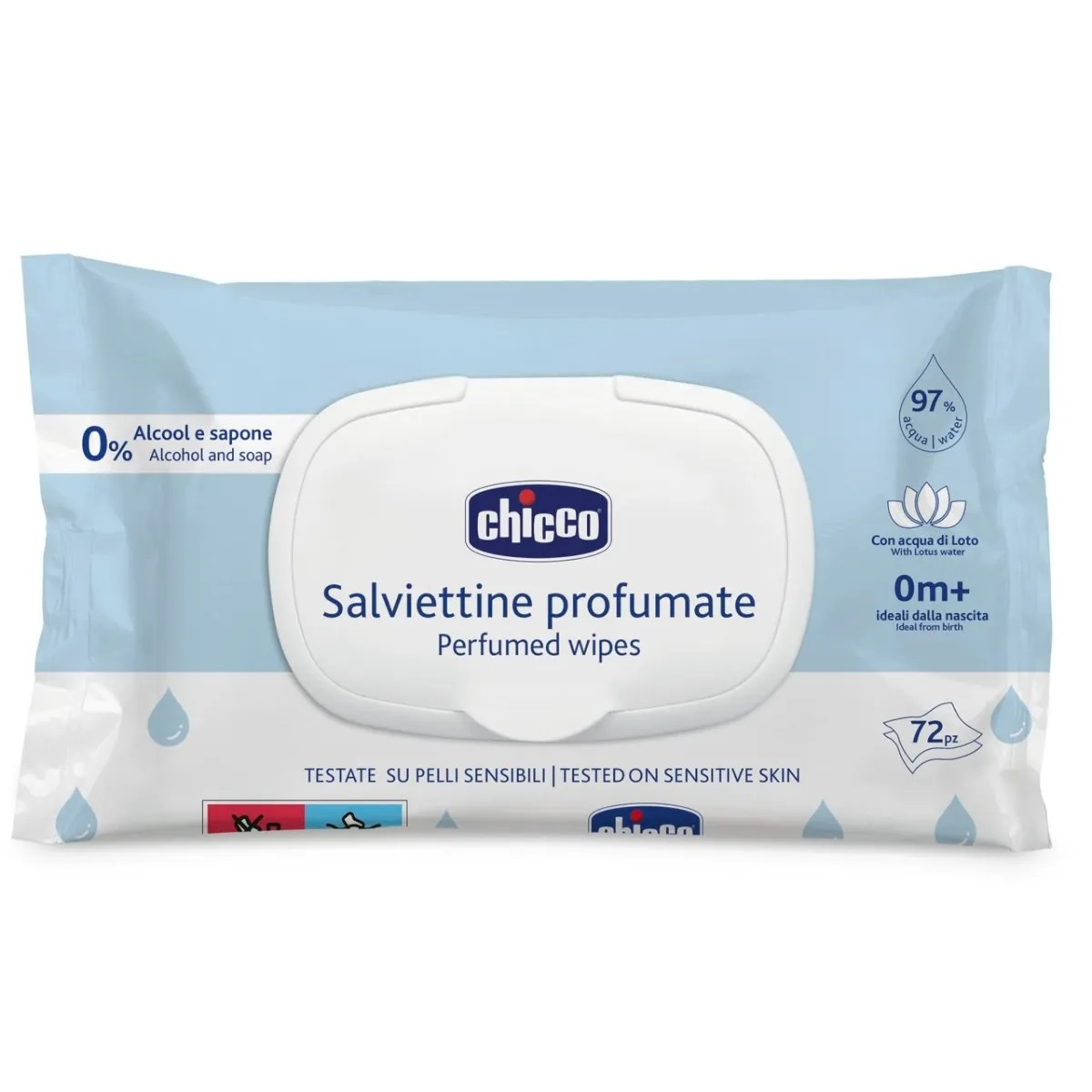 Chicco Salviette Detergenti 72 Pezzi  0m+
