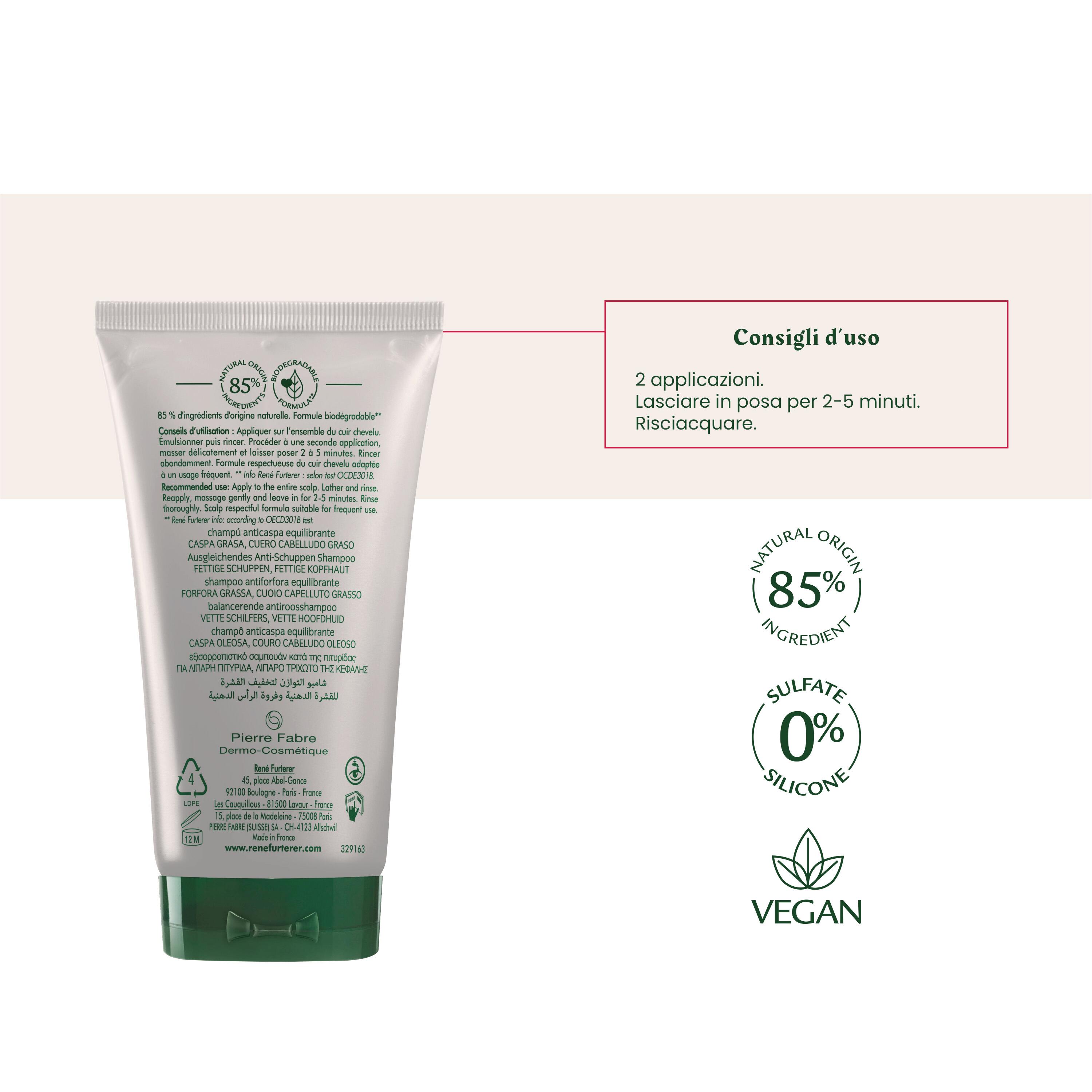 René Furterer Neopur - Shampoo Antiforfora Equilibrante Per Forfora Grassa 150 ml