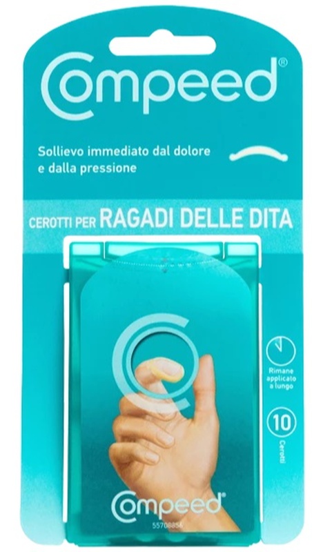 Compeed Cerotti Per Ragadi Delle Dita, Sollievo Immediato E Lunga Durata - 10 Cerotti